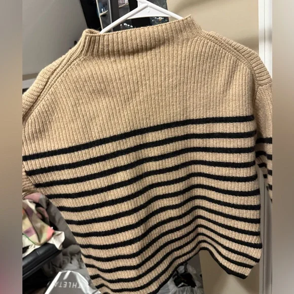 Rails Striped Beige and Black Women's Sweater - Picture 3 of 5